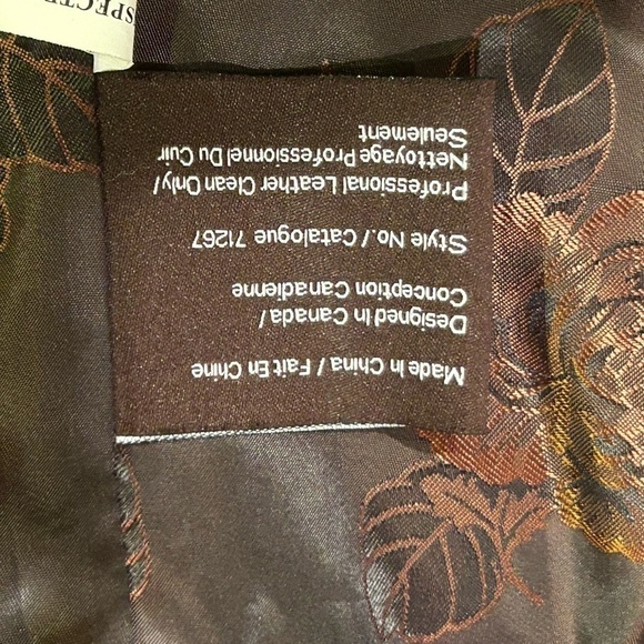 Danier brown leather jacket CDN 2XS  US size 6-8 - Picture 9 of 10